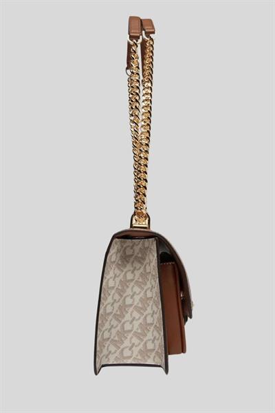 Michael Kors Kadın Logolu Zincir Askılı Omuz Çanta Beyaz