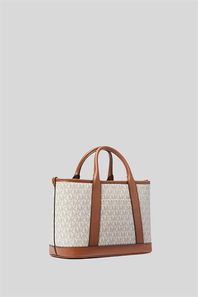 Michael Kors Kadın Luisa Küçük İmzalı Logolu Omuz Çanta Beyaz