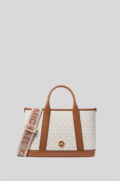 Michael Kors Kadın Luisa Küçük İmzalı Logolu Omuz Çanta Beyaz