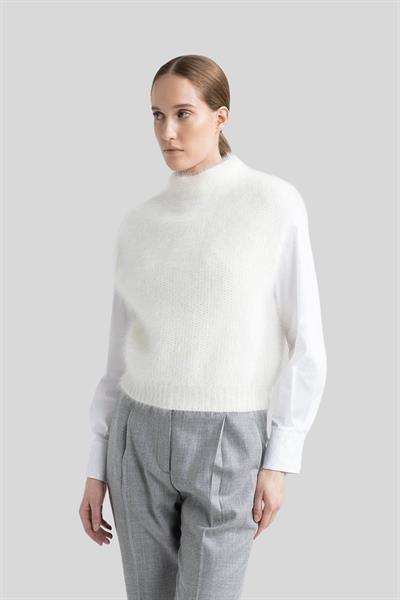 Peserico Kadın Triko Süveter S93122F03-09205 Beyaz