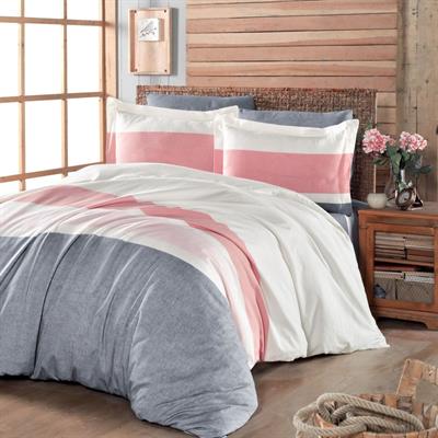 Saint Louis Stripe Gri Çift Kişilik Nevresim Takımı 200x220 Cm Gri 0008