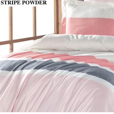 Saint Louis Stripe Pudra Çift Kişilik Nevresim Takımı 200x220 Cm Pudra