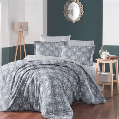 Saint Louis Müslin Antrasit Çift Kişilik Nevresim Takımı 200x220 Cm Antrasit