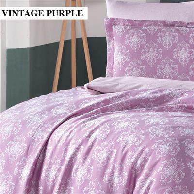 Saint Louis Vintage Mor Çift Kişilik Nevresim Takımı 200x220 Cm