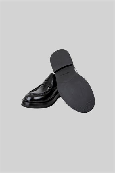 Santoni Erkek Deri Loafer Ayakkabı Siyah