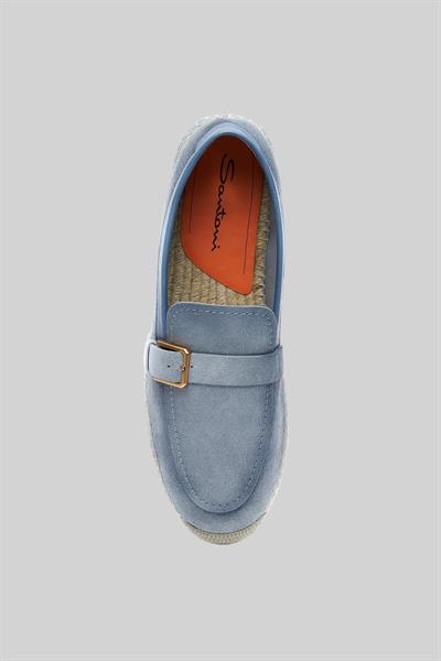 Santoni Erkek Loafer Ayakkabı Mavi