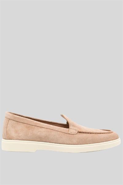 Santoni Kadın Süet Slip-on Makosen Ayakkabı Pembe