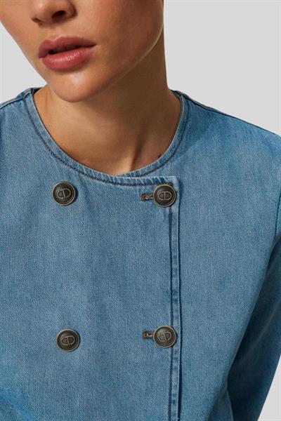 Twinset Kadın Jean Ceket Mavi