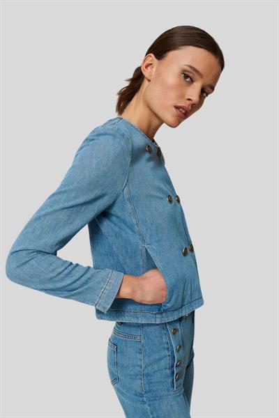 Twinset Kadın Jean Ceket Mavi
