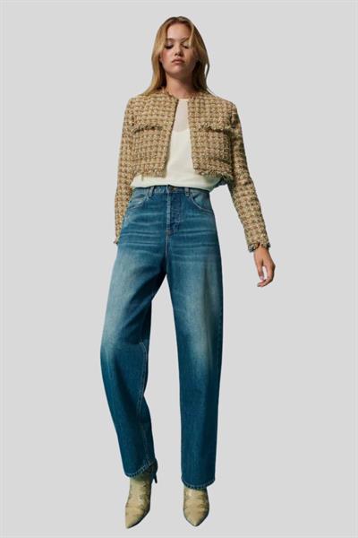 Twinset Kadın Jean Pantolon Mavi