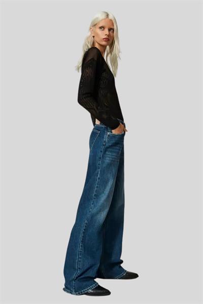 Twinset Kadın Jean Pantolon Mavi