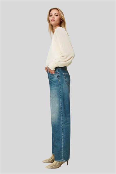 Twinset Kadın Jean Pantolon Mavi