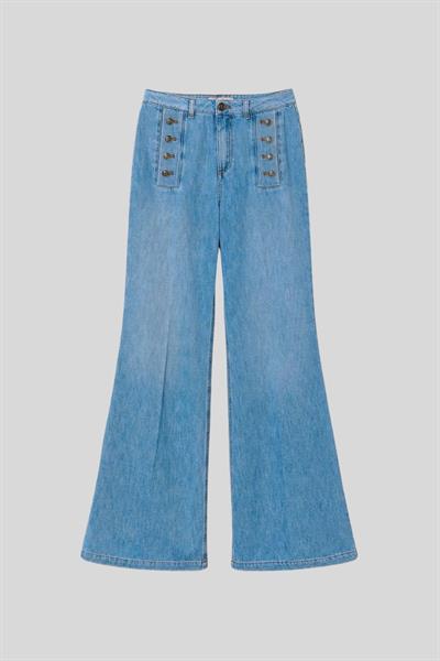 Twinset Kadın Jean Pantolon Mavi