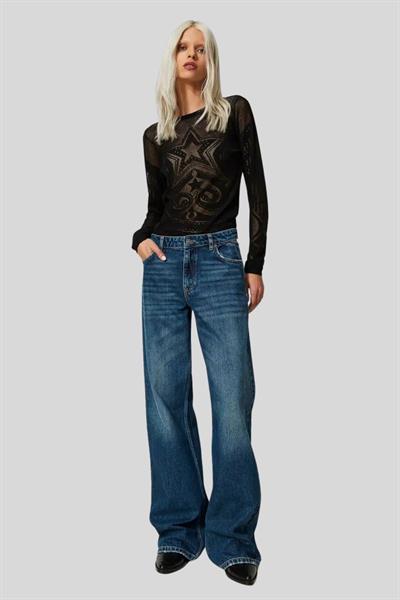 Twinset Kadın Jean Pantolon Mavi