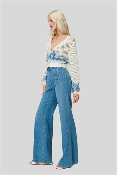 Twinset Kadın Jean Pantolon Mavi