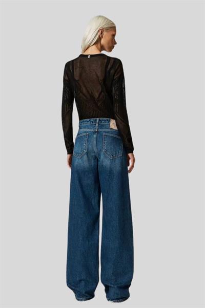 Twinset Kadın Jean Pantolon Mavi
