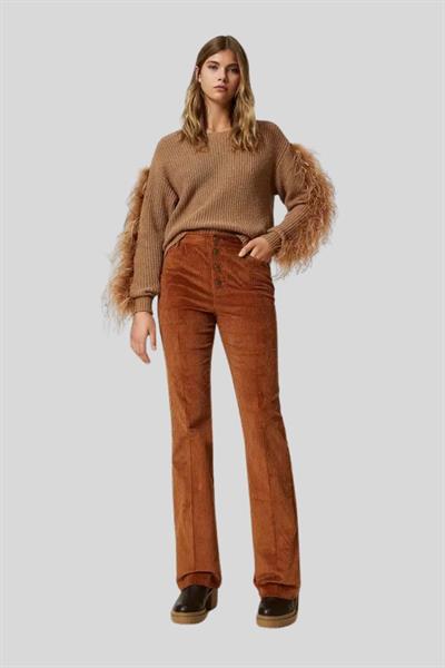 Twinset Kadın Pantolon Kahverengi