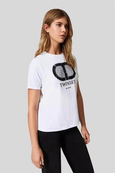 Twinset Kadın T-Shirt Beyaz