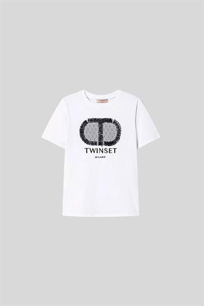 Twinset Kadın T-Shirt Beyaz