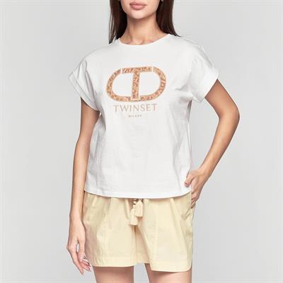 Twinset Kadın T-Shirt Beyaz