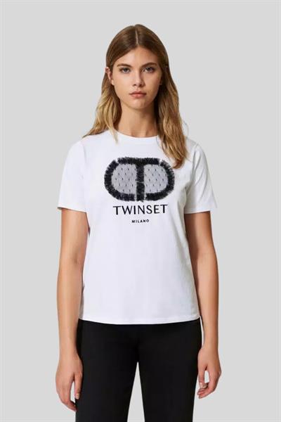 Twinset Kadın T-Shirt Beyaz