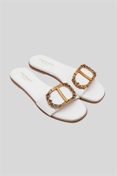 Twinset Kadın Terlik Beyaz