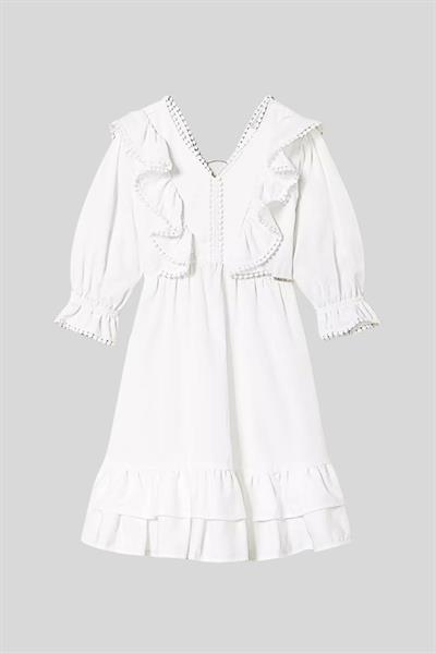 Twinset Kız Çocuk Elbise Beyaz