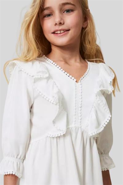 Twinset Kız Çocuk Elbise Beyaz