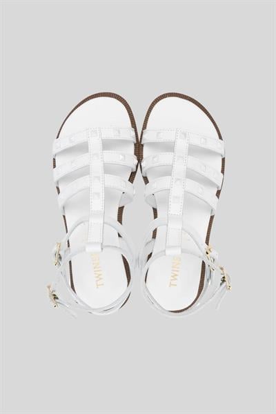 Twinset Kız Çocuk Sandalet Beyaz