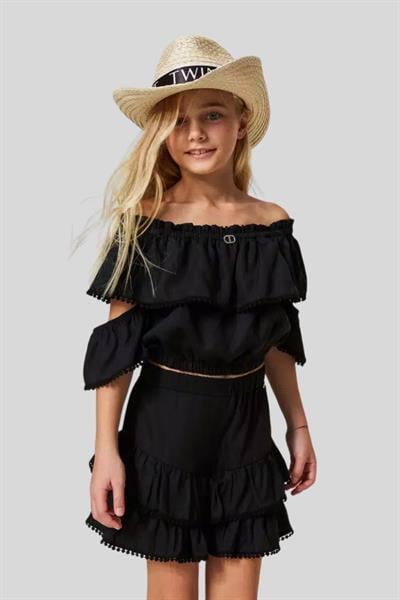 Twinset Kız Çocuk Şort Siyah