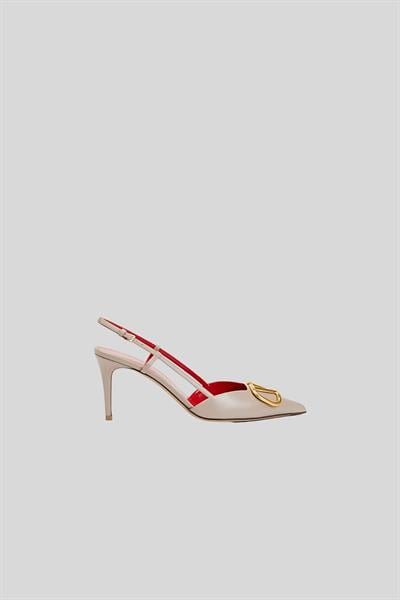 Valentino Kadın Topuklu Ayakkabı Pudra