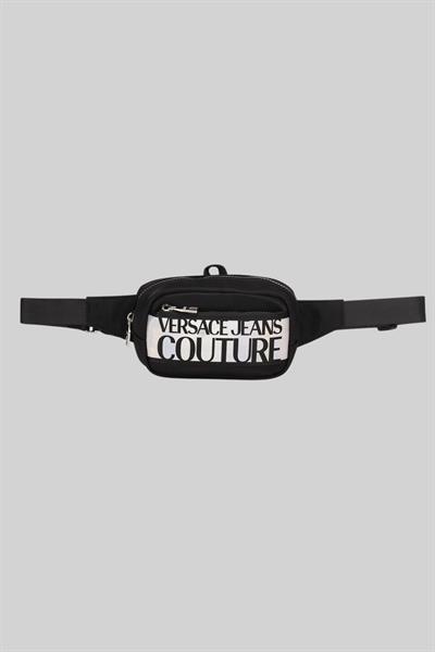 Versace Jeans Couture Erkek Logolu Bel Çantası Siyah
