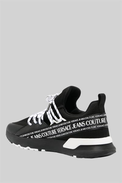 Versace Jeans Couture Erkek Logolu Örme Spor Ayakkabı Siyah 899
