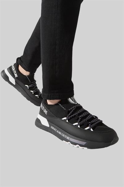 Versace Jeans Couture Erkek Logolu Sneaker Ayakkabı Siyah 899