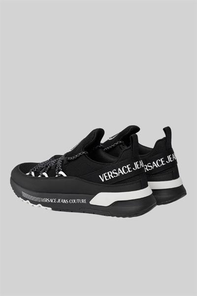 Versace Jeans Couture Erkek Logolu Sneaker Ayakkabı Siyah 899