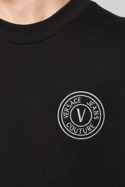 Versace Jeans Couture Erkek Regular Fit Uzun Kollu Sweatshirt Siyah