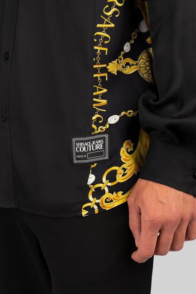 Versace Jeans Couture Erkek Uzun Kollu Gömlek Siyah