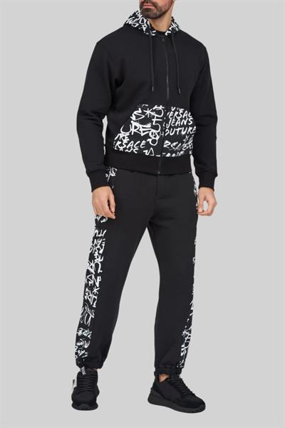 Versace Jeans Couture Erkek Uzun Kollu Fermuarlı Sweatshirt Siyah