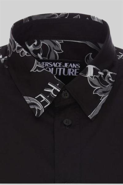 Versace Jeans Couture Erkek Uzun Kollu Gömlek Siyah