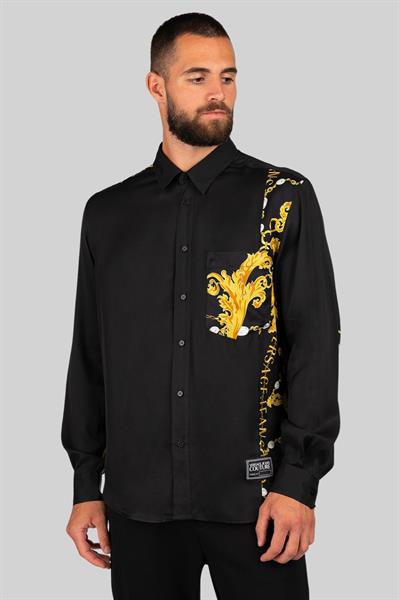 Versace Jeans Couture Erkek Uzun Kollu Gömlek Siyah