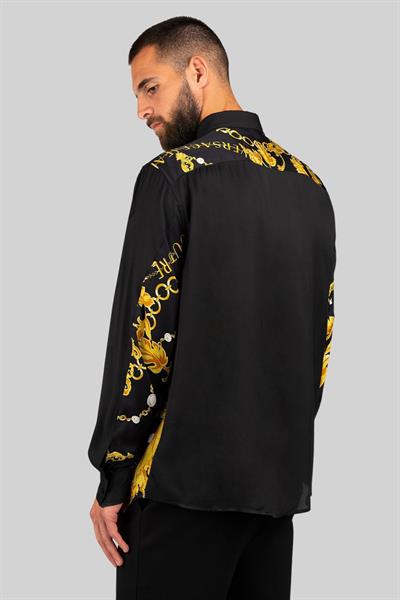 Versace Jeans Couture Erkek Uzun Kollu Gömlek Siyah