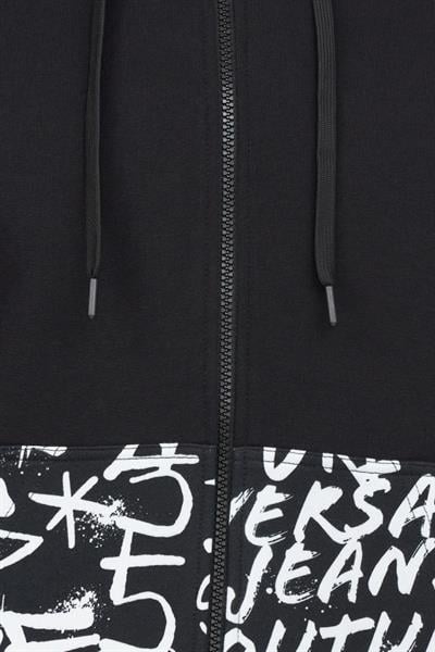 Versace Jeans Couture Erkek Uzun Kollu Fermuarlı Sweatshirt Siyah