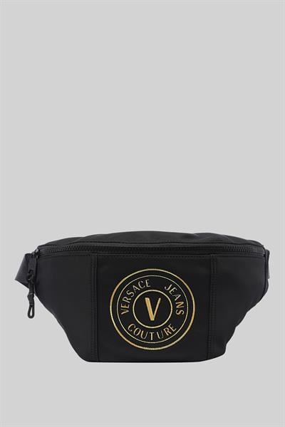 Versace Jeans Couture Erkek V Amblemli Bel Çantası Siyah 899