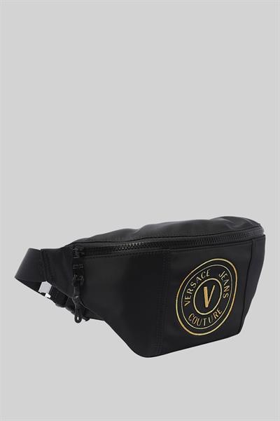 Versace Jeans Couture Erkek V Amblemli Bel Çantası Siyah 899