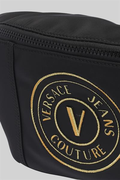 Versace Jeans Couture Erkek V Amblemli Bel Çantası Siyah 899