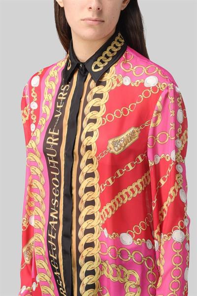 Versace Jeans Couture Kadın Blok Renk Desenli Gömlek Çok Renkli