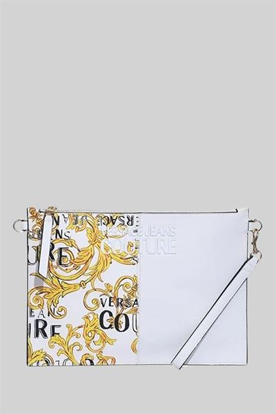 Versace Jeans Couture Kadın Çıkarılabilir Askılı Omuz Çanta Beyaz