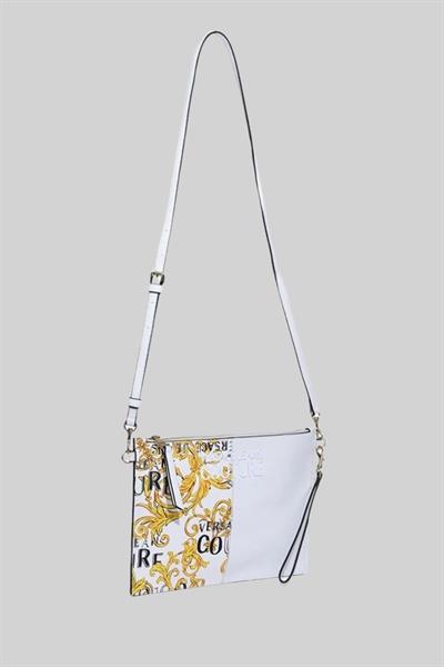 Versace Jeans Couture Kadın Çıkarılabilir Askılı Omuz Çanta Beyaz