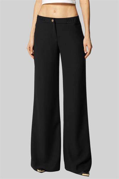 Versace Jeans Couture Kadın Geniş Paça Pantolon Siyah