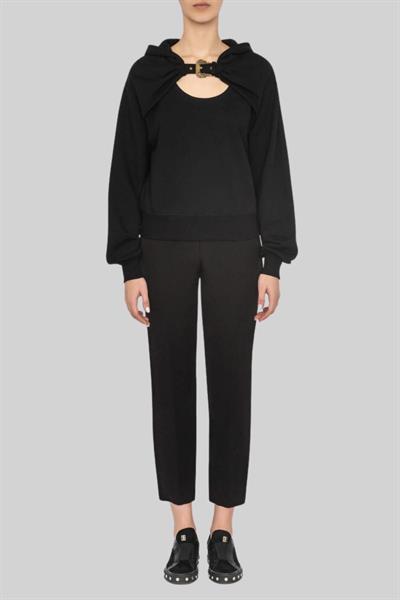 Versace Jeans Couture Kadın Kapüşonlu Tokalı Sweatshirt Siyah 899